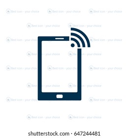 vector wifi symbol on smartphone