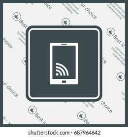 vector wifi symbol on smartphone