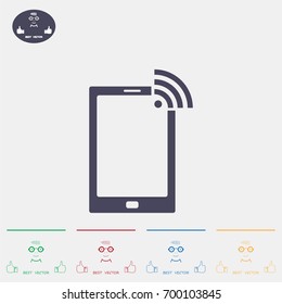 vector wifi symbol on smartphone