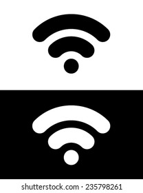 Vector Wifi Symbol Set in Black and Reverse