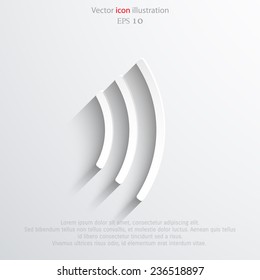 Vector wifi web flat icon. Eps 10 illustration.