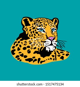 Vector Wild African animal Leopard