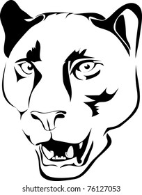 vector wild cat