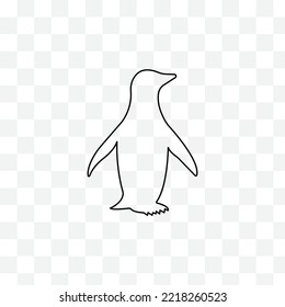 ilustración de pingüino de emperador salvaje vectorial