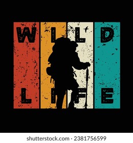 vector wild life for poster or t shirt design