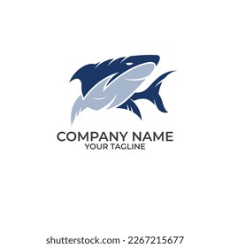 Vector wild shark logo vector template
