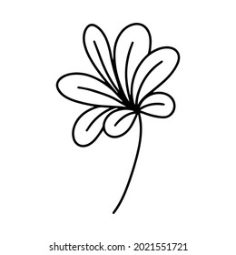 Vector wild tropical leaf isolated on white background. Funny coloring and cute illustration for seasonal design, textile, decoration kids playroom or greeting card. Hand drawn prints and doodle.