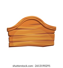 Vector wild west board or retro sign. Rustic signboard for information or message. Blank background, empty backdrop signpost. Timber billboard or wooden shield for traveler data. Plank panel for info.