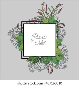 vector wildflowers for books, wedding invitations, greeting cards and website