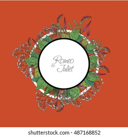 vector wildflowers for books, wedding invitations, greeting cards and website