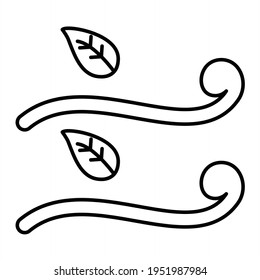  Diseño del icono de contorno de viento del vector
