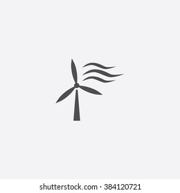 Vector wind power Icon