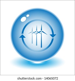 Vector wind turbine illustration. Simply change. Other ecological vectors you can see in my portfolio.