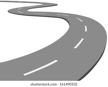 Vector winding road