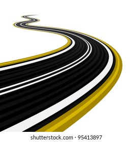 vector winding road