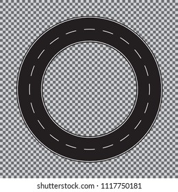 Vector winding road isolated on transparent background. Vector EPS 10.