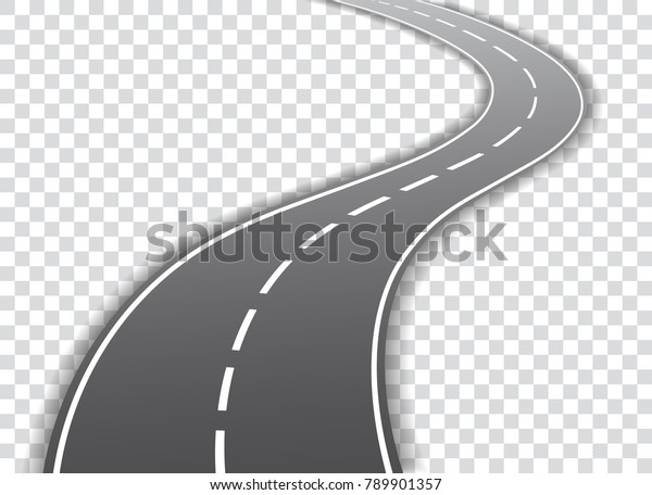 Vector Winding Road Isolated On Transparent Stock Vector (Royalty Free ...