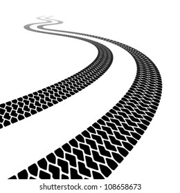 vector winding trace of the terrain tyres