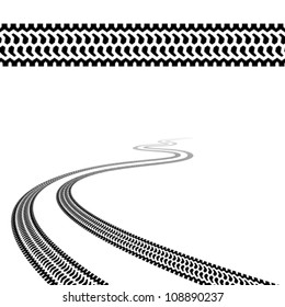 vector winding trace of the terrain tyres