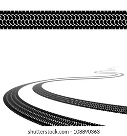 vector winding trace of the terrain tyres