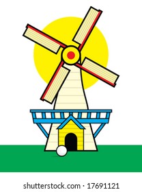 Vector Windmill For Miniature Golf