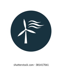 Vector windmill power generator Icon