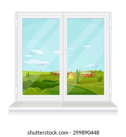 Vector window flat illustration