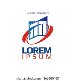 Vector of window icon. House. Business team for construction icon. Business icon for the company. Abstract symbol of house village cottage. Design element. Vector illustration.