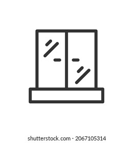 Vector window line icon. Symbol in trendy outline style. Vector illustration isolated on a white background.