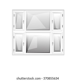 Vector Windows Plastic Glosed illustration interior White