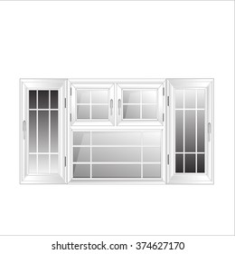 Vector Windows Plastic Glosed illustration interior White