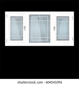 Vector windows plastic illustration isolated design background