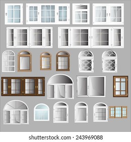 Vector Windows Set 