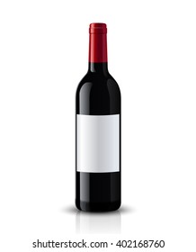 Vector, wine bottle, made in a realistic style. on a white background. It can serve as a layout for future design and Publicity of your product.