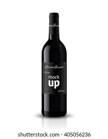 Vector, wine bottle, made in a realistic style. on a white background. It can serve as a layout for future design and Publicity of your product.