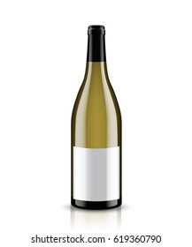 Vector, wine bottle, made in a realistic style. on a white background. It can serve as a layout for future design and Publicity of your product.