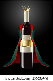 Vector of Wine Bottle in Prince Cloth