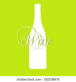 vector wine bottle silhouette