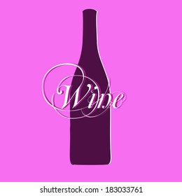 vector wine bottle silhouette