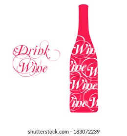 vector wine bottle silhouette