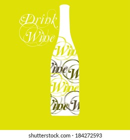 vector wine bottle silhouette
