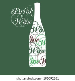 vector wine bottle silhouettes