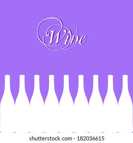 vector wine bottle silhouettes template