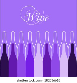 vector wine bottle silhouettes template