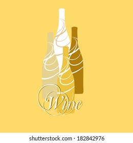 vector wine bottles silhouette