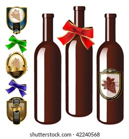Vector wine collection