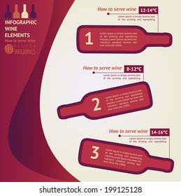 Vector wine elements of infographic