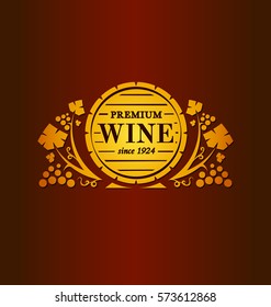 Vector wine emblem for your design