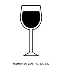 Vector wine in a glass. Every piece isolated.