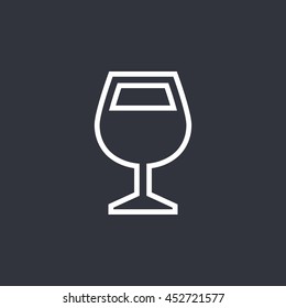 Vector wine glass icon